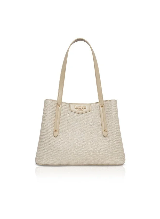 لافي حقيبة نسائية فاخرة بيج بثلاثة أقسام متوسطة